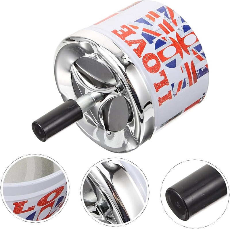 علبة سجائر من الفولاذ المقاوم للصدأ مقاومة للرياح مع غطاء، ذات إطفاء تلقائي محمولة للاستخدام المنزلي والخارجي - Image 4